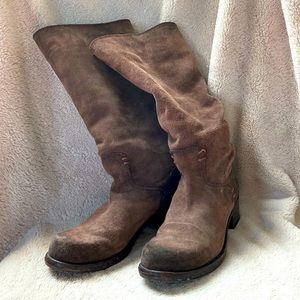 Frye suede slouchy boots, excellent condition